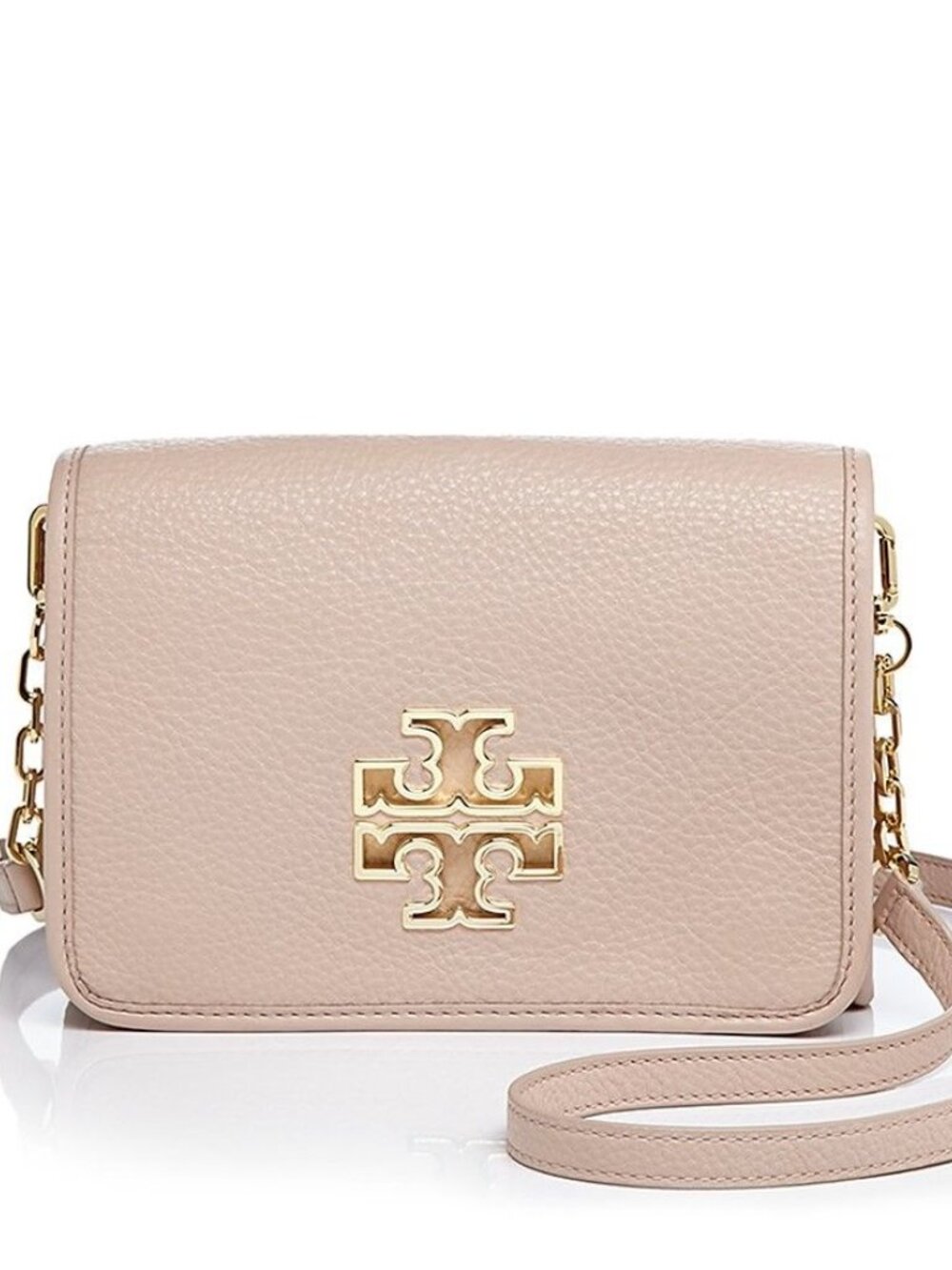 Tory Burch Britten Leather Combo Crossbody